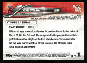 2018 Topps Update Rookie Debut Shohei Ohtani RC 