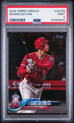 2018 Topps Update Rookie Shohei Ohtani RC PSA 9 