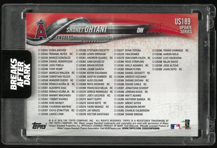 2018 Topps Update Series Shohei Ohtani (3-Game HR Streak) 