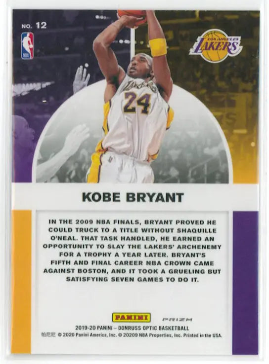 2019-20 Donruss Optic Winner Stays Kobe Bryant Holo 