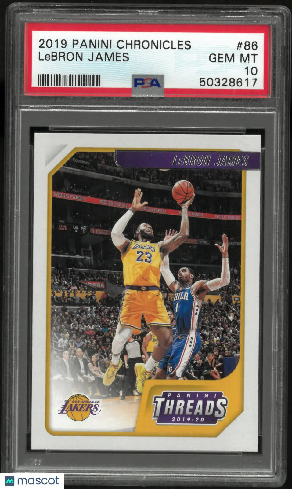 2019-20 Panini Chronicles Threads LeBron James PSA 10 