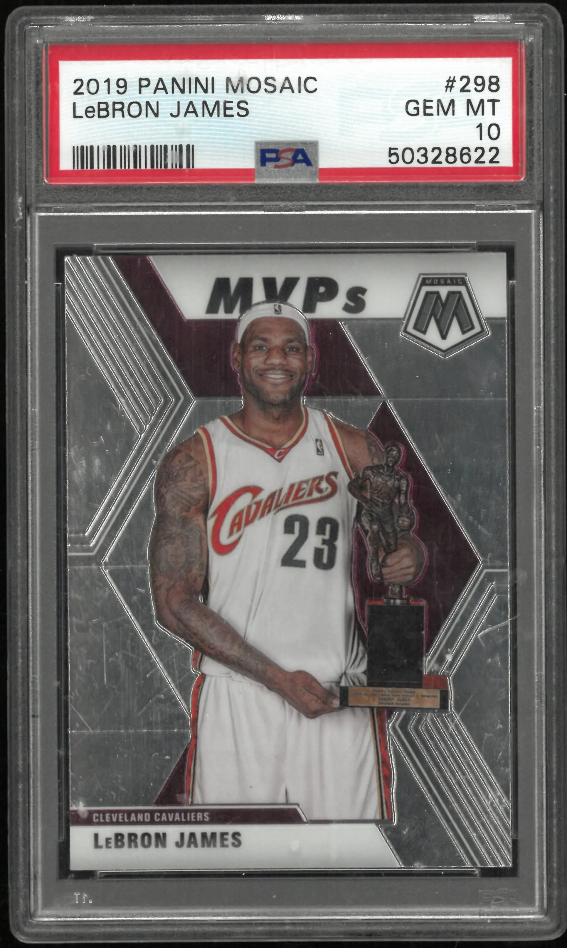 2019-20 Panini Mosaic LeBron James PSA 10 