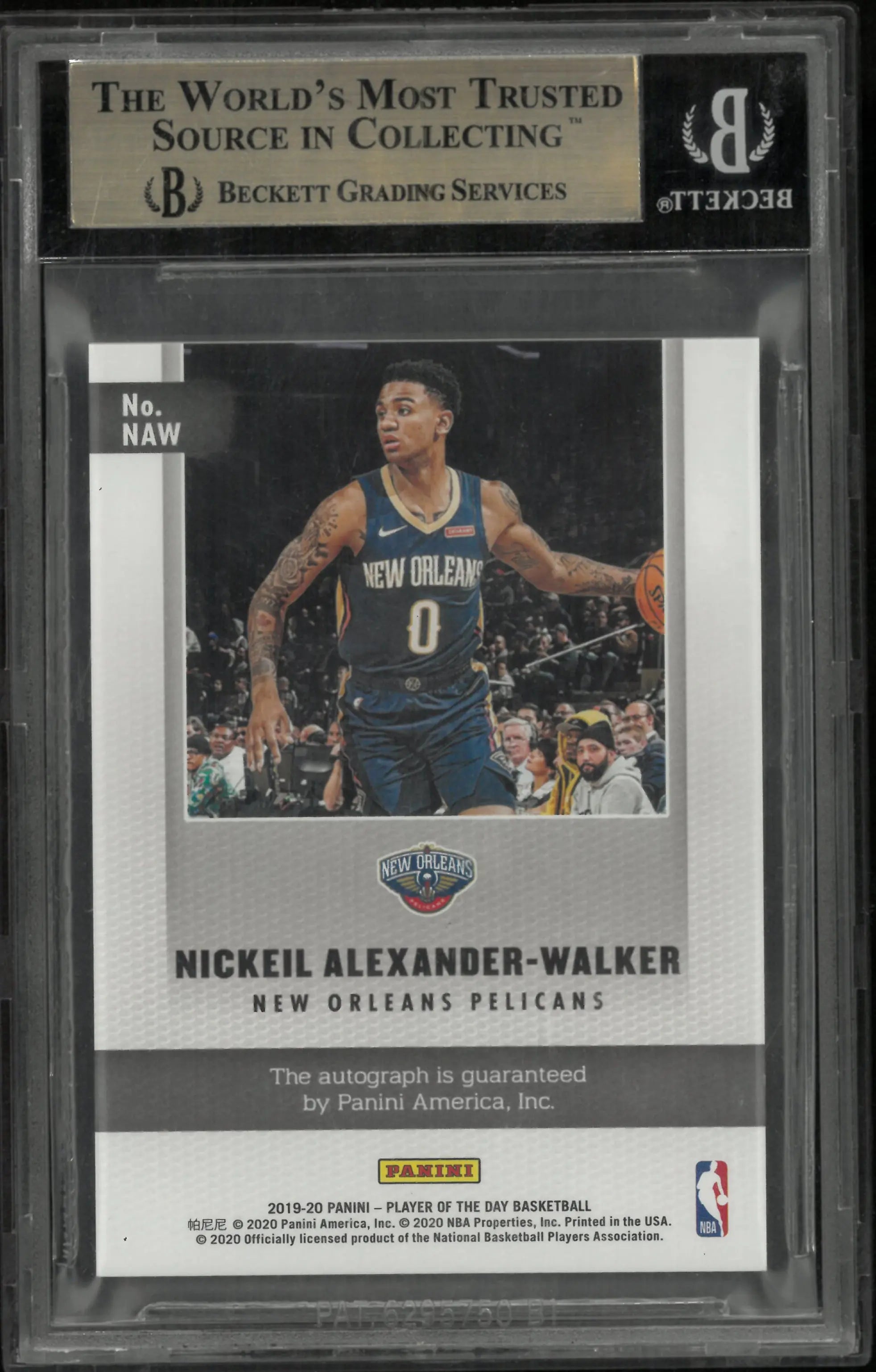 2019-20 Panini Player Of The Day Orange Cracked Ice Auto Nickeil Alexander-Walker /10 