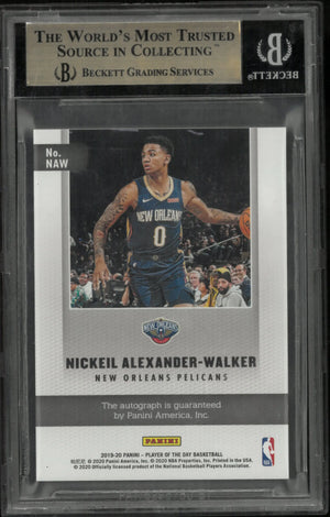 2019-20 Panini Player Of The Day Orange Cracked Ice Auto Nickeil Alexander-Walker /10 