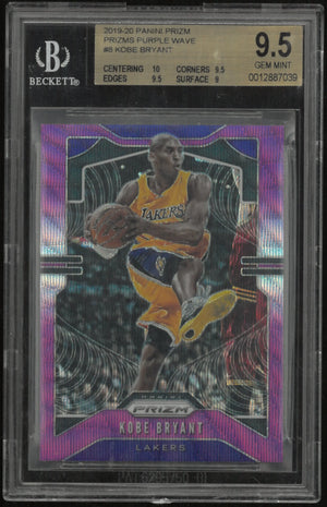 2019-20 Panini Prizm Kobe Bryant Purple Wave BGS 9.5 
