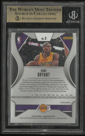 2019-20 Panini Prizm Kobe Bryant Purple Wave BGS 9.5 