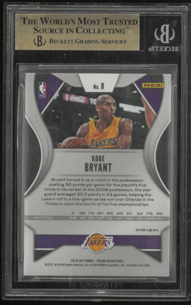 2019-20 Panini Prizm Kobe Bryant Purple Wave BGS 9.5 