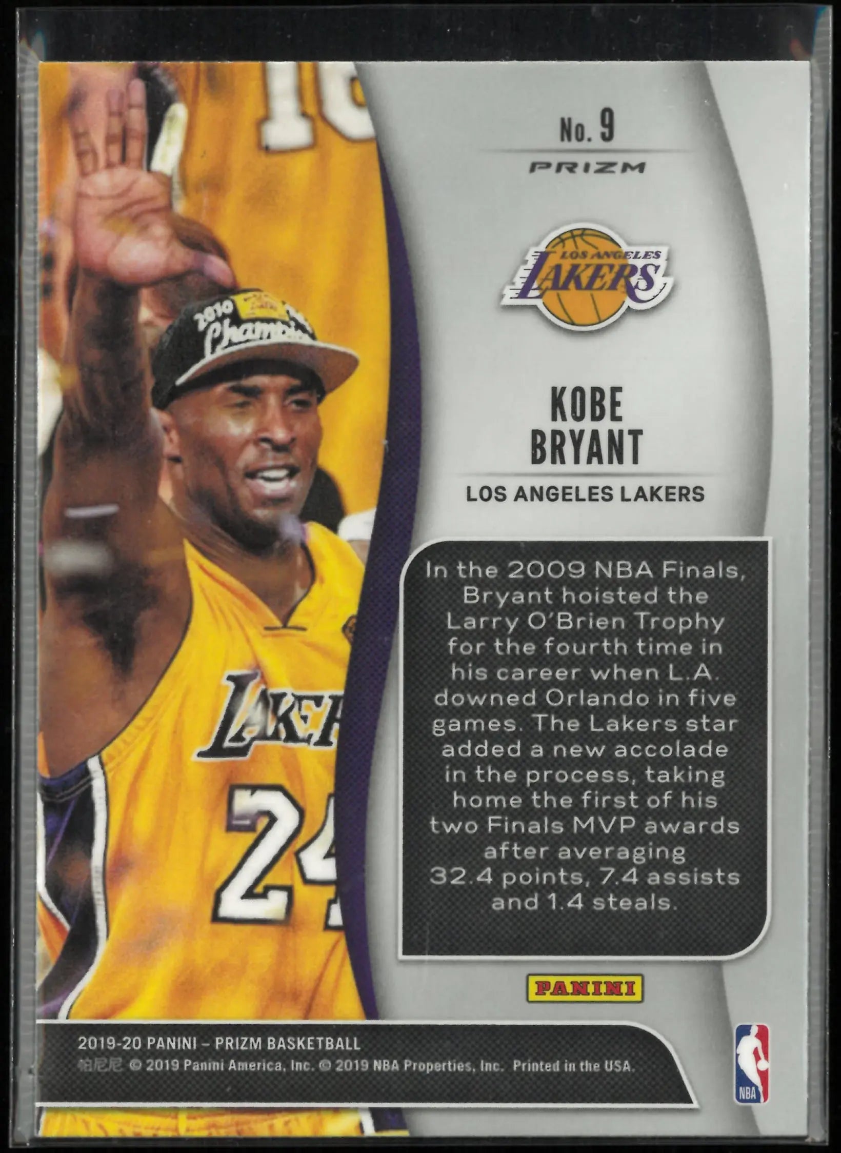 2019-20 Panini Prizm NBA Finalists Kobe Bryant 