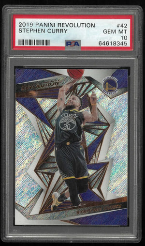 2019-20 Panini Revolution Basketball Stephen Curry PSA 10 