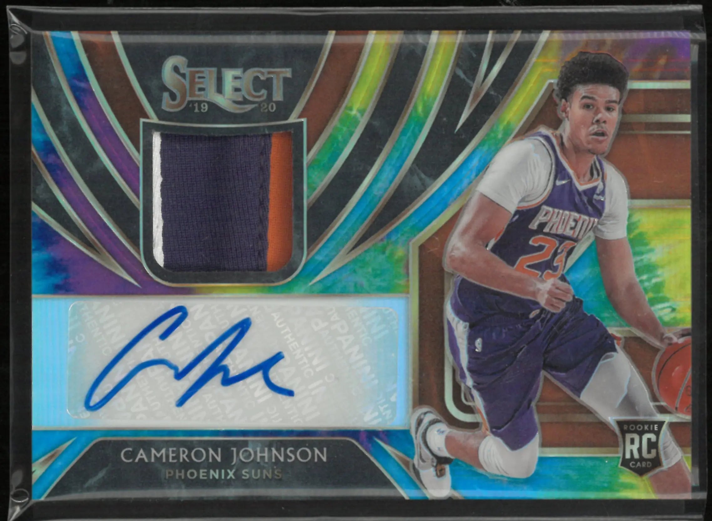 2019-20 Panini Select Rookie Patch Autograph Cameron Johnson Tie Die /25 RC 