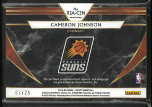 2019-20 Panini Select Rookie Patch Autograph Cameron Johnson Tie Die /25 RC 