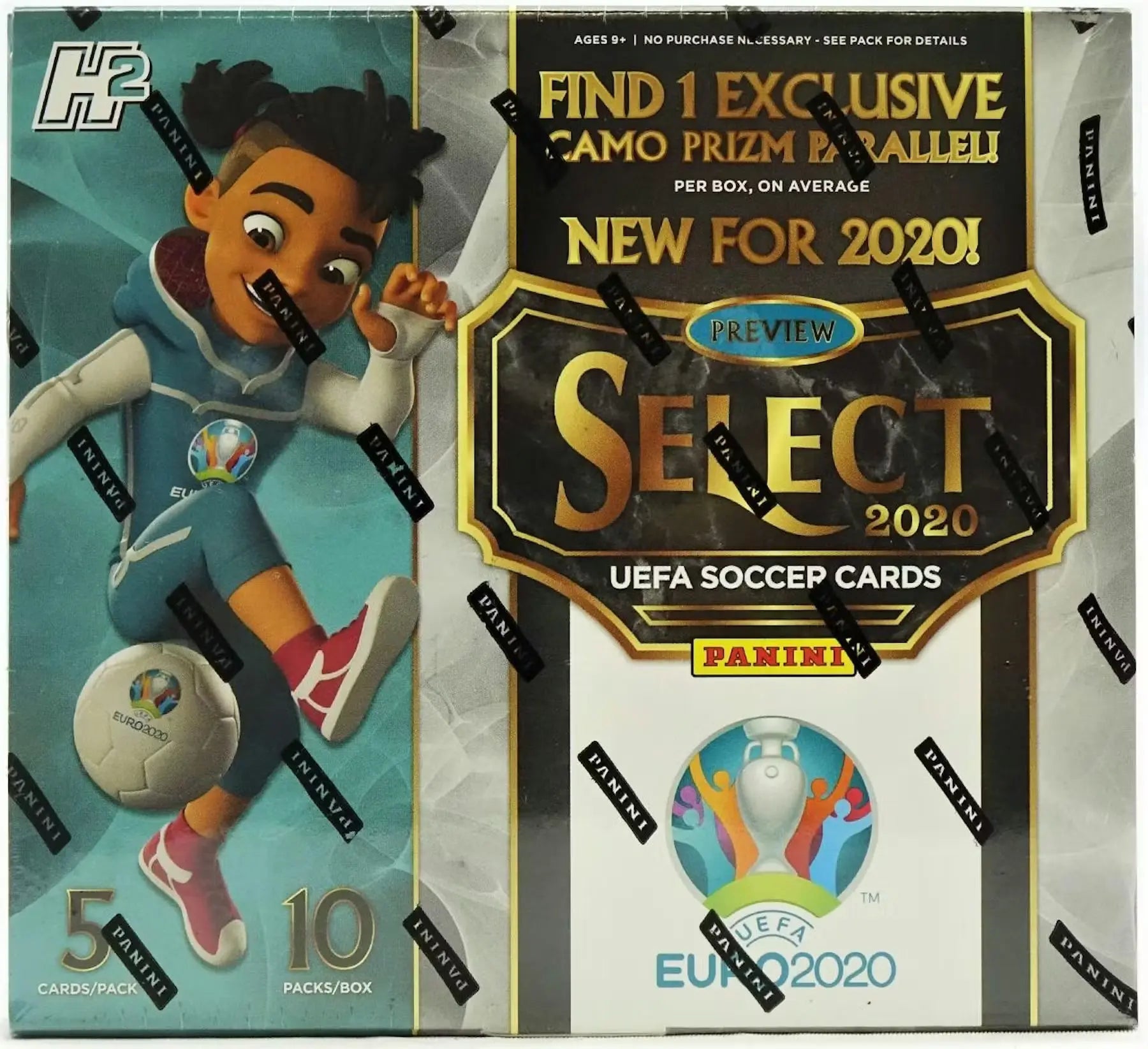 2019-20 Panini Select UEFA Euro Soccer H2 Hobby Hybrid Box 