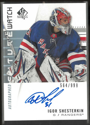 2019-20 SP Authentic Future Watch Rookie Autograph Igor Shesterkin Auto /999 RC 