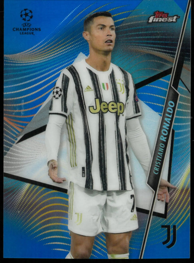 2019-20 Topps Finest Soccer Cristiano Ronaldo UEFA CL Blue Refractor /150 
