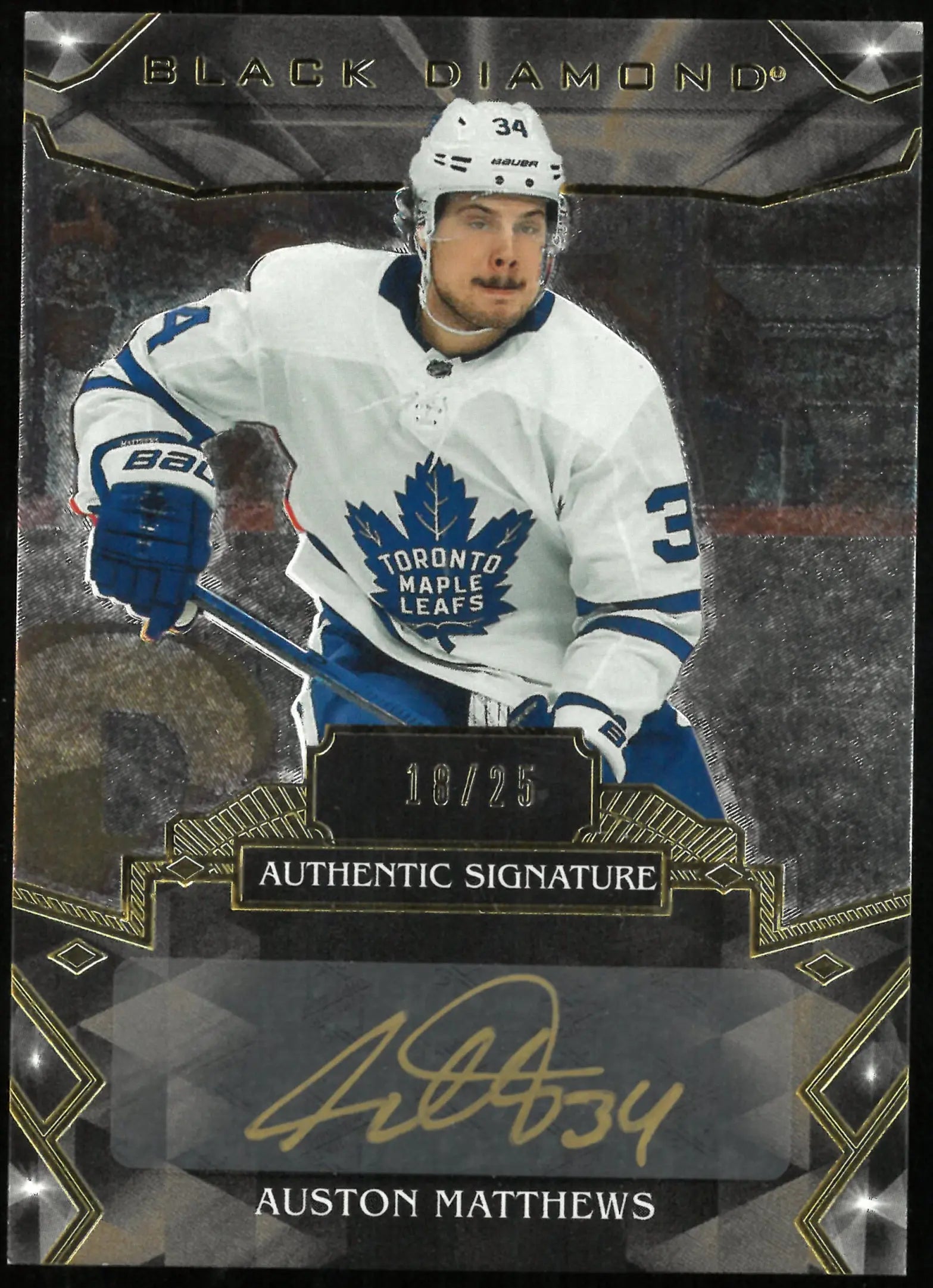 2019-20 UD Black Diamond Hockey Auston Matthews Auto /25 