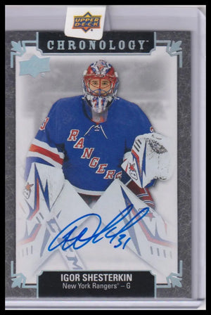 2019-20 Upper Deck Chronology #FH-NYR-IS Igor Shesterkin Franchise History Auto 