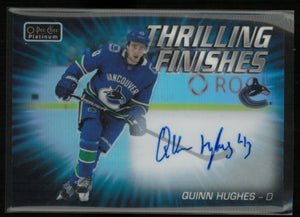 2019-20 Upper Deck O-Pee-Chee Platinum Thrilling Finishes Quinn Hughes Autograph 