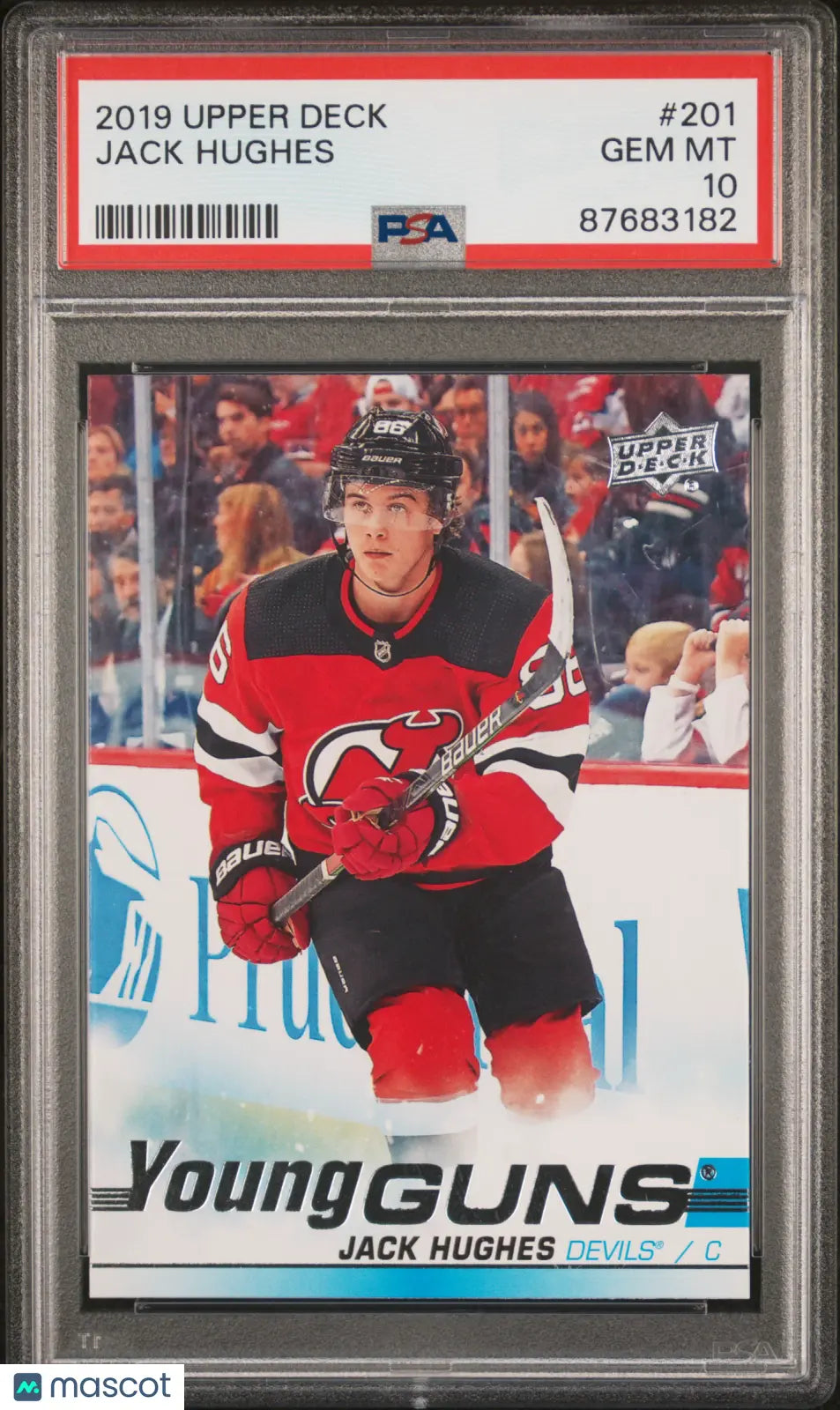2019-20 Upper Deck Series 1 Jack Hughes Young Guns RC Rookie #201 PSA 10 