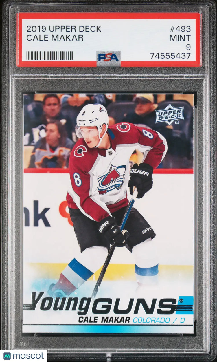 2019-20 Upper Deck Series 2 Cale Makar Young Guns RC Rookie #493 PSA 9 