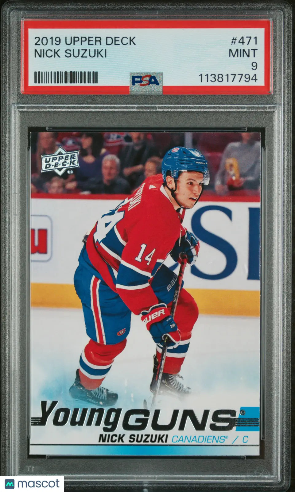 2019-20 Upper Deck  Series 2 Hockey Nick Suzuki Young Guns RC PSA 9 