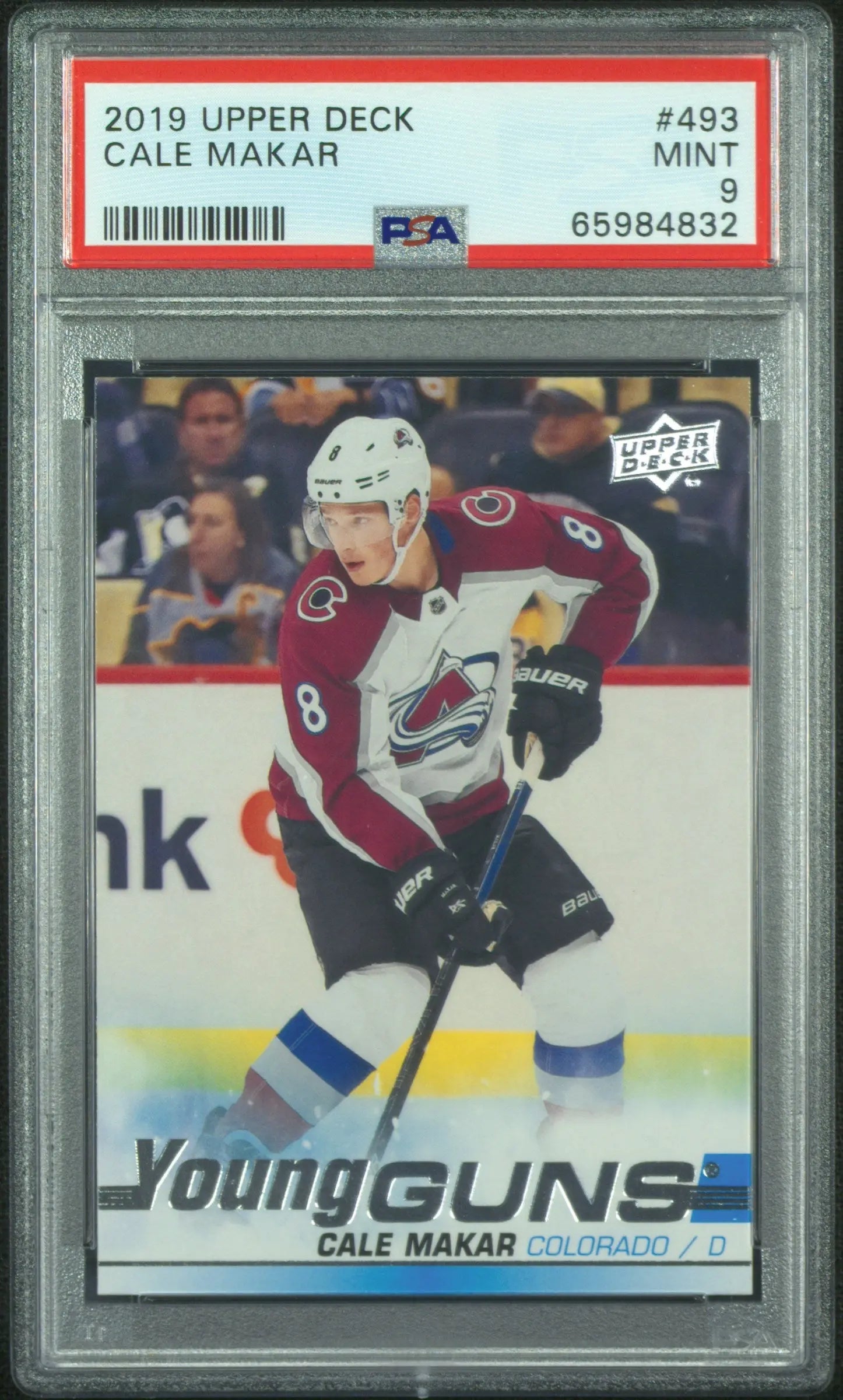 2019-20 Upper Deck Series 2 Young Guns Rookie Cale Makar RC PSA 9 