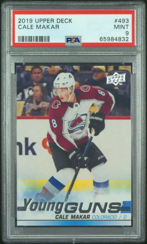 2019-20 Upper Deck Series 2 Young Guns Rookie Cale Makar RC PSA 9 