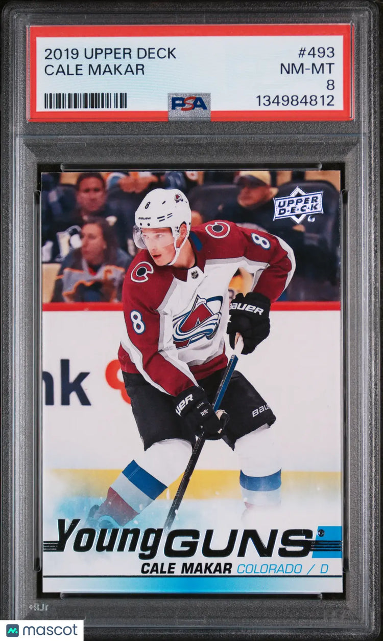 2019-20 Upper Deck Series 2 Young Guns Rookie RC Cale Makar #493 PSA 8 