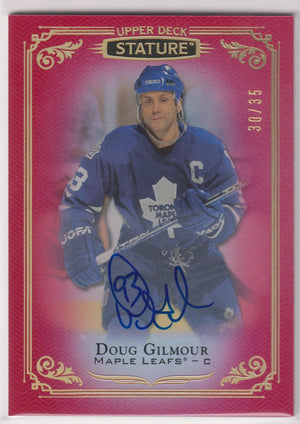 2019-20 Upper Deck Stature Autograph Doug Gilmour Auto Red /35 