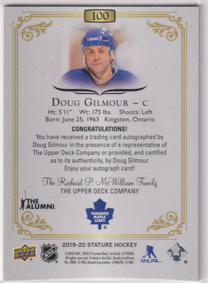 2019-20 Upper Deck Stature Autograph Doug Gilmour Auto Red /35 