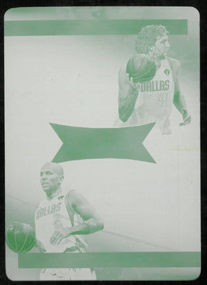 2019-21 Panini Eminence Yellow Printing Plate NBA Champions Dual Auto Nowitzki Kidd 1/1 