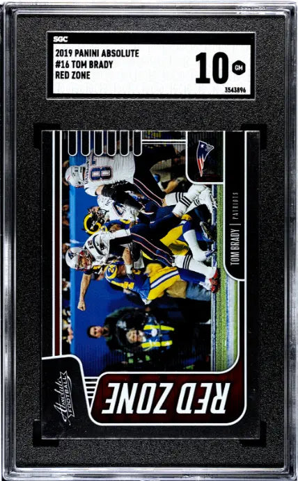 2019 Panini Absolute Tom Brady Red Zone SGC 10 