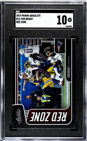 2019 Panini Absolute Tom Brady Red Zone SGC 10 