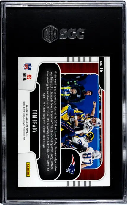 2019 Panini Absolute Tom Brady Red Zone SGC 10 