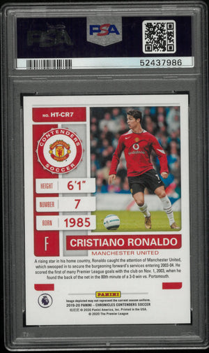 2019 Panini Chronicles Contenders Cristiano Ronaldo Contenders Historic Ticket PSA 10 