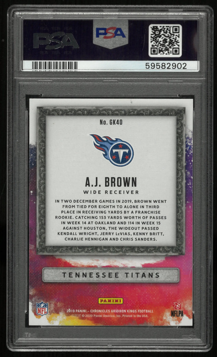 2019 Panini Chronicles Gridiron Kings Rookie A. J. Brown RC PSA 10 