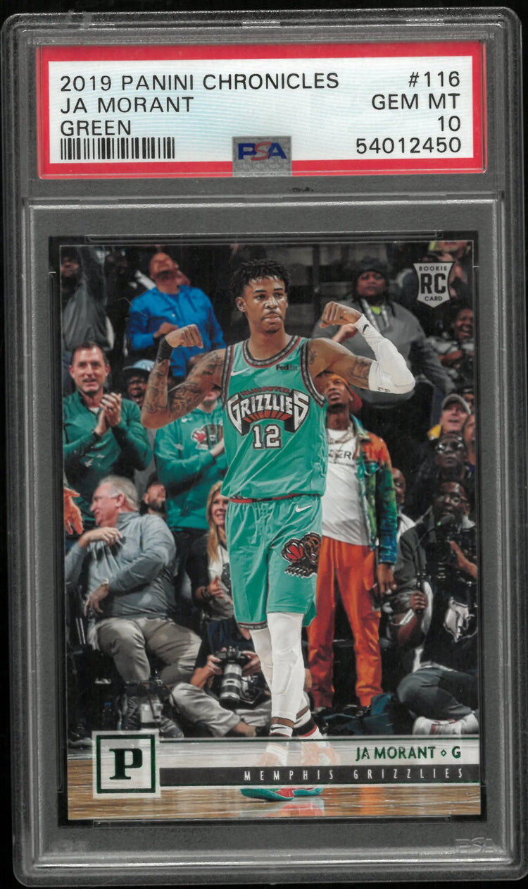 2019 Panini Chronicles Ja Morant RC Rookie Green PSA 10 Young Dolph 