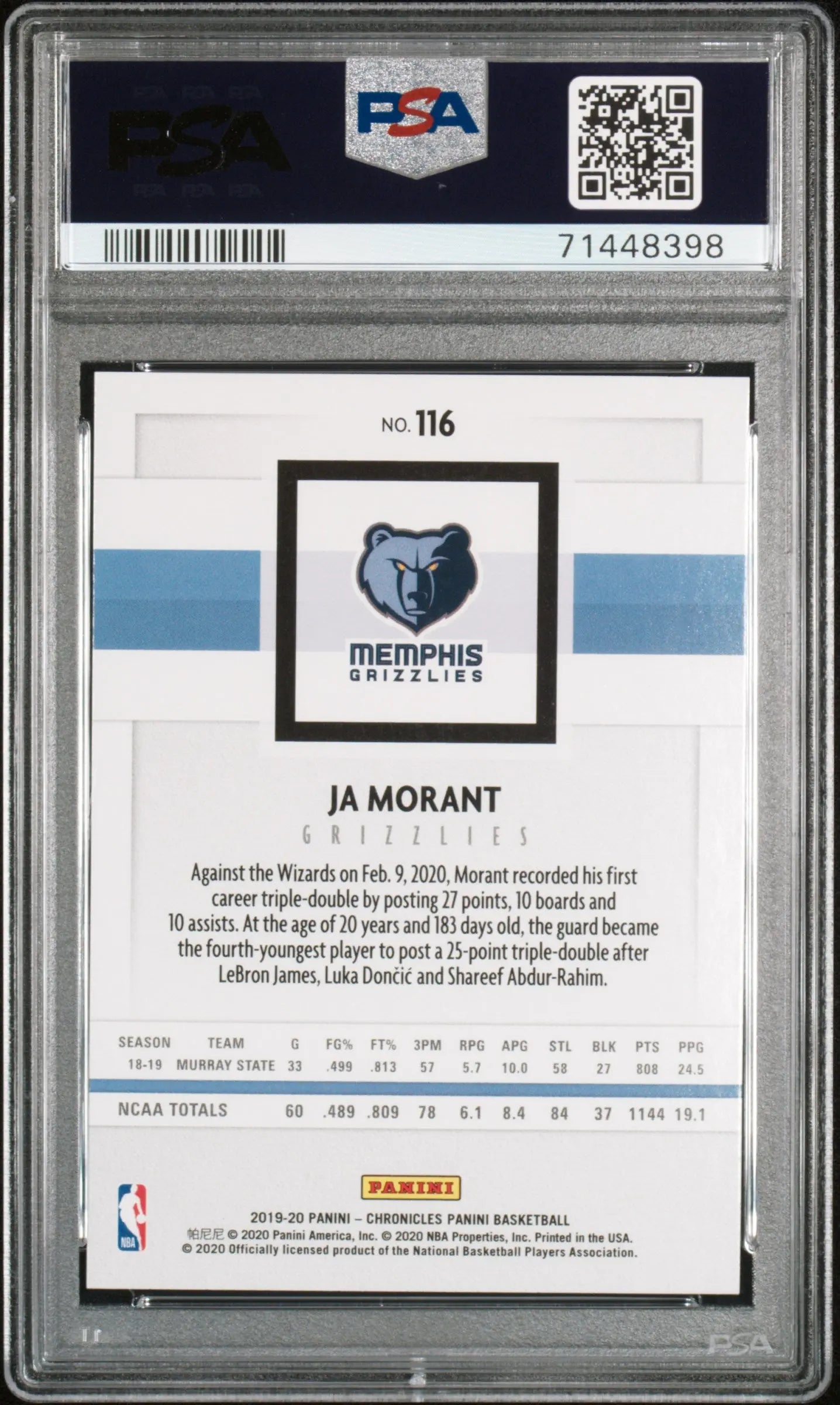Ja Morant PSA鑑定 10 RCサインカード Ja Morant PSA鑑定 10 RCサインカード JA MORANT Rookie Card