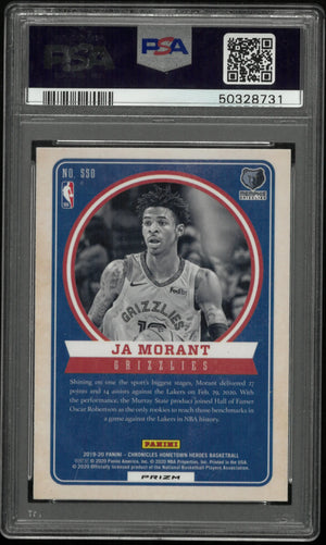 2019 Panini Chronicles Ja Morant Silver Rookie RC PSA 9 