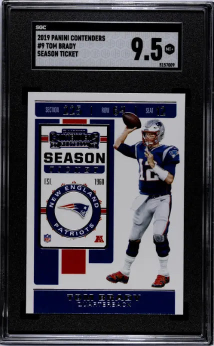 2019 Panini Contenders Season Ticket Tom Brady SGC 9.5 