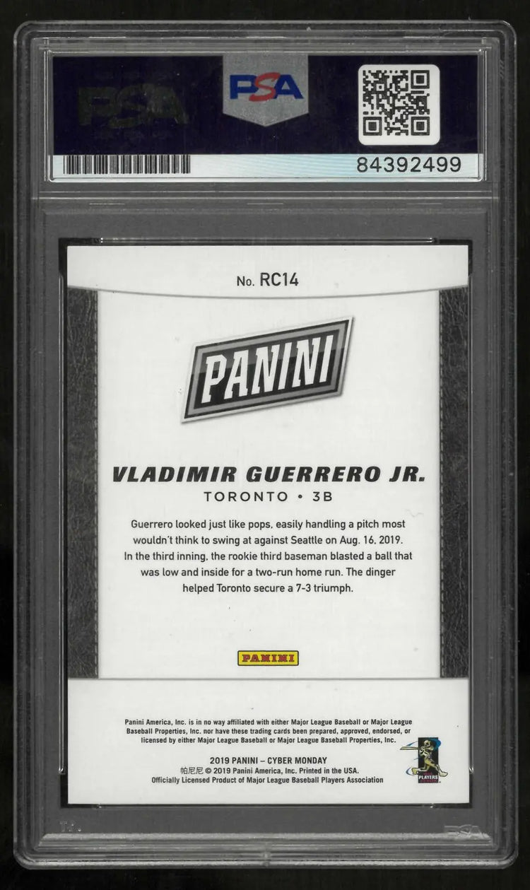 2019 Panini Cyber Monday Autograph Rookie Vladimir Guerrero Jr. Auto RC PSA 10 