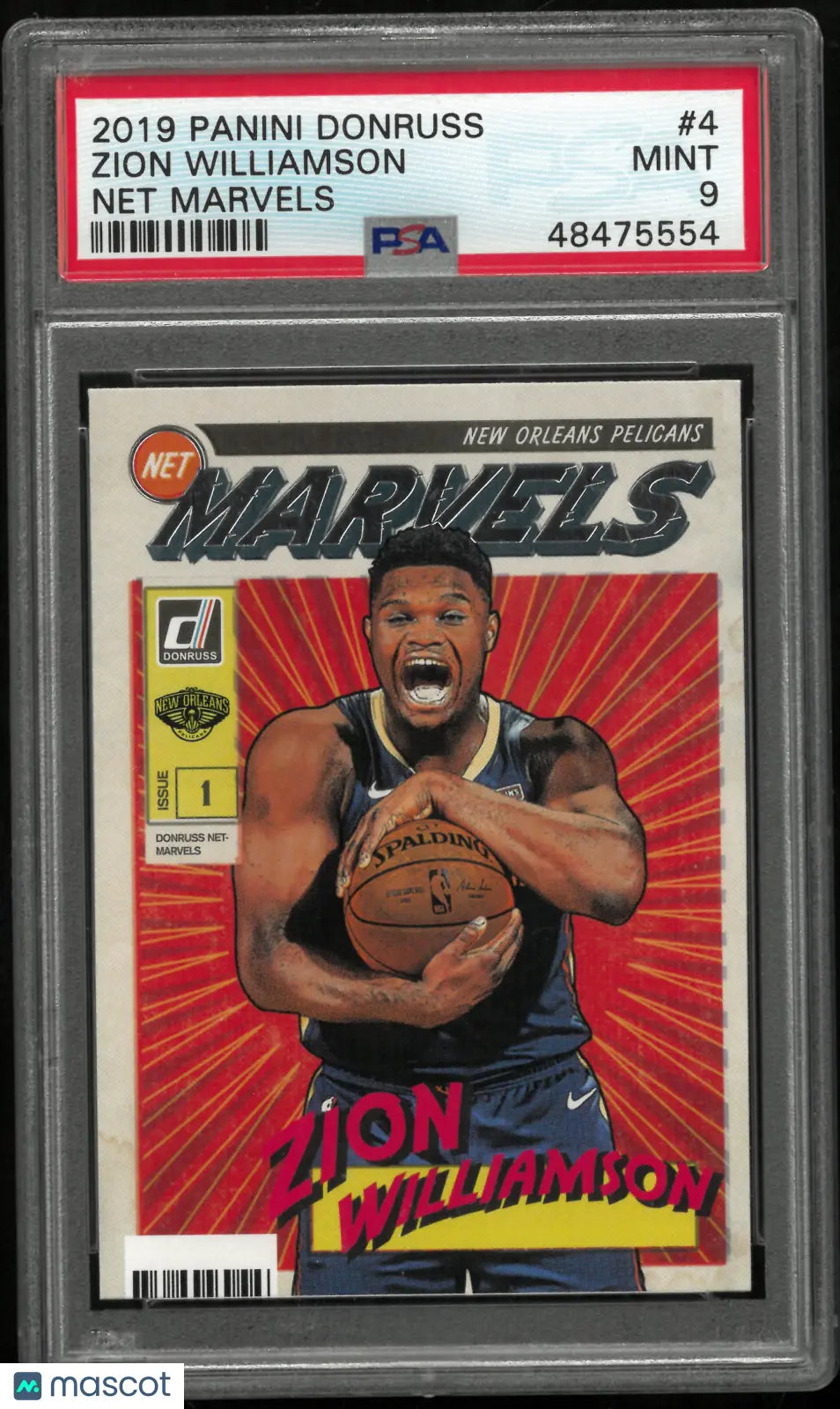 2019 Panini Donruss Net Marvels Zion Williamson PSA 9 