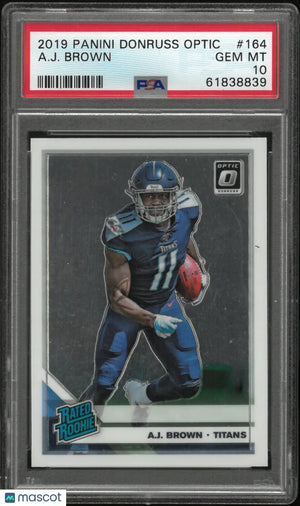 2019 Panini Donruss Optic Rated Rookie  A. J. Brown RC PSA 10 