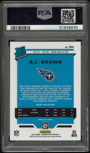 2019 Panini Donruss Optic Rated Rookie  A. J. Brown RC PSA 10 