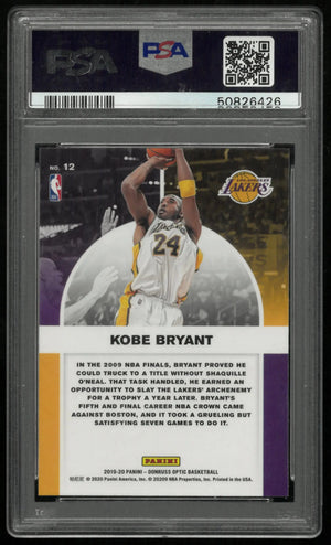 2019 Panini Donruss Optic Winner Stays Kobe Bryant PSA 10 