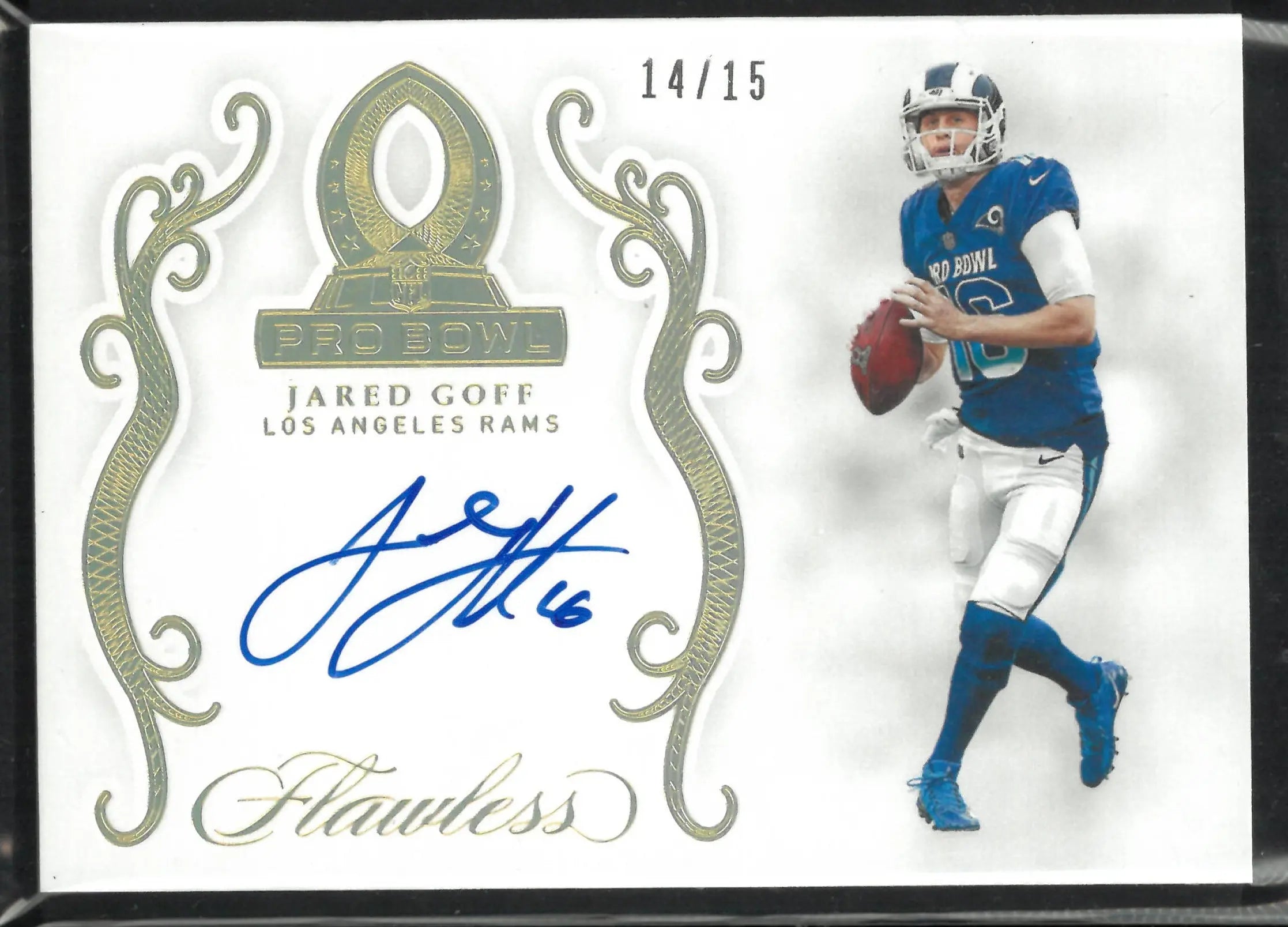 2019 Panini Flawless Pro Bowl Autograph Jared Goff Auto /15 