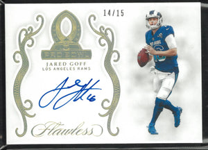 2019 Panini Flawless Pro Bowl Autograph Jared Goff Auto /15 