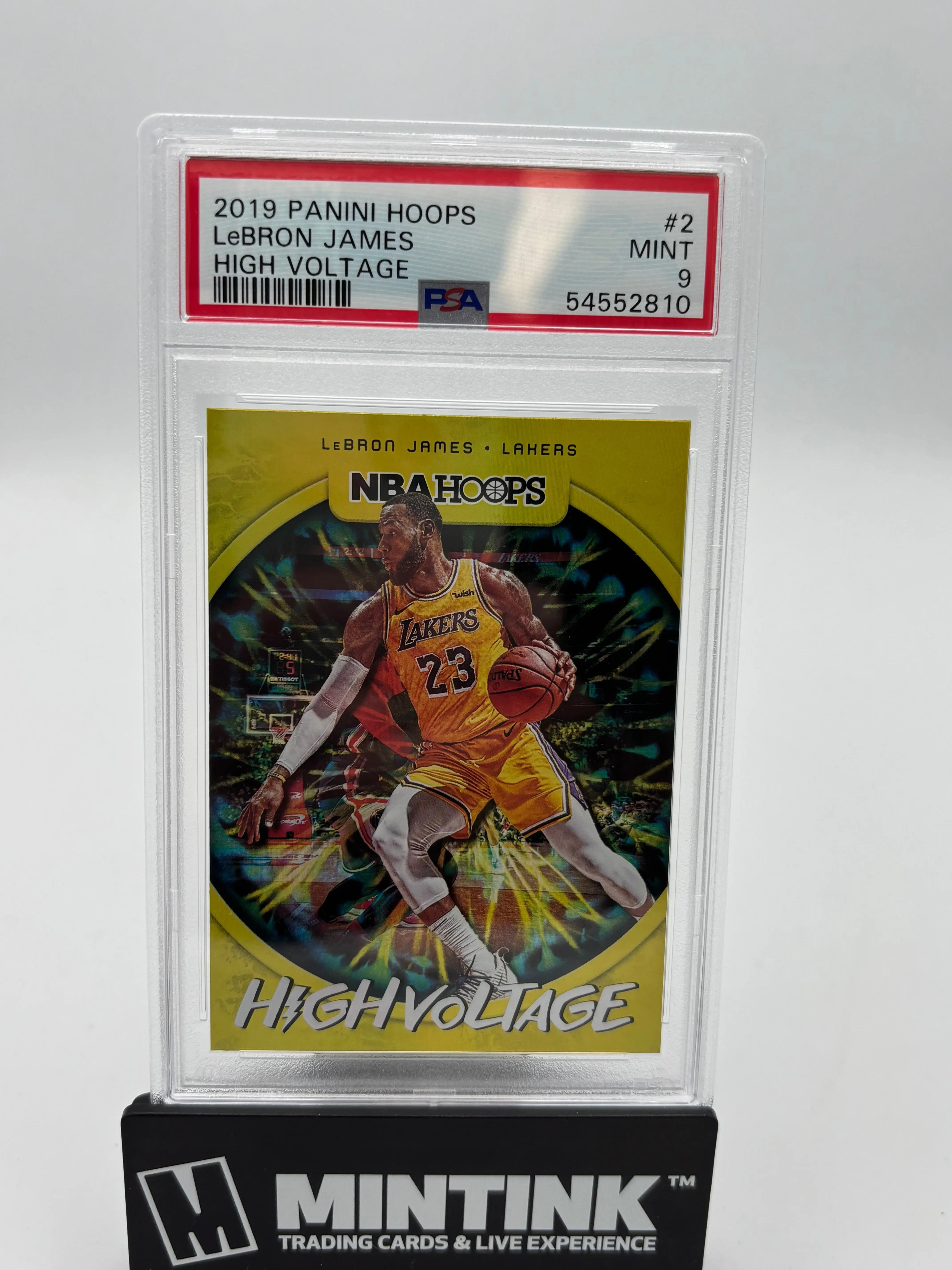 2019 Panini Hoops High Voltage LeBron James PSA 9 