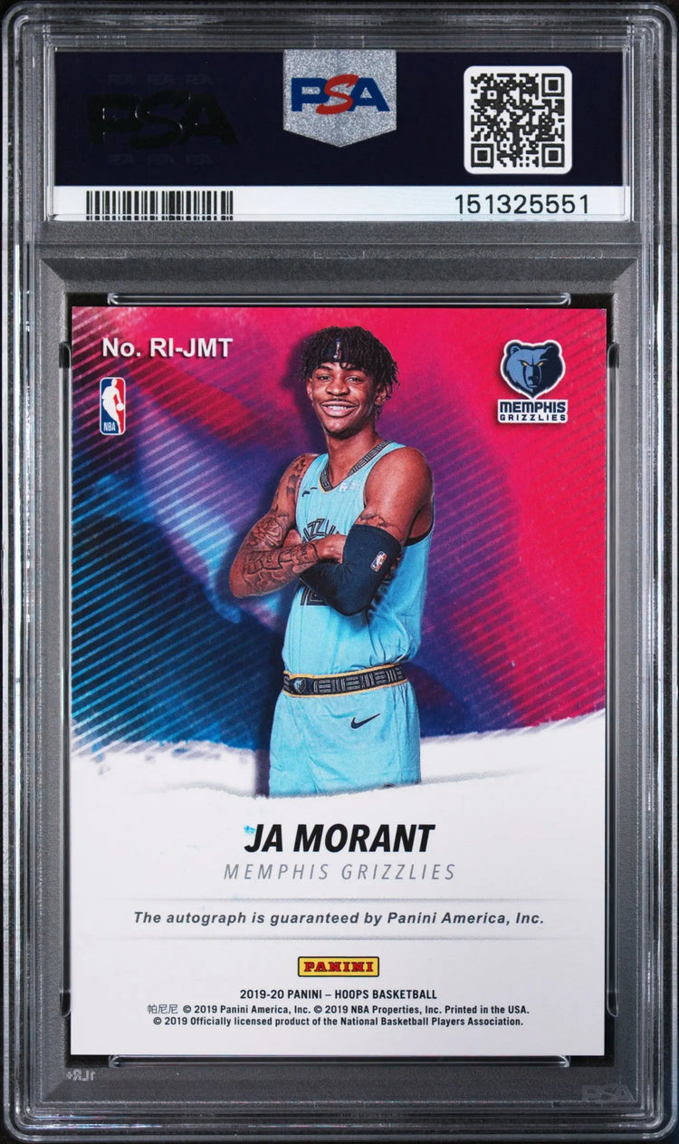 2019 Panini Hoops Rookie Ink Autograph Ja Morant Auto RC PSA 9 