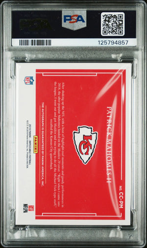 2019 Panini Impeccable Canvas Creation Auto Patrick Mahomes II /10 PSA A Auto 10 
