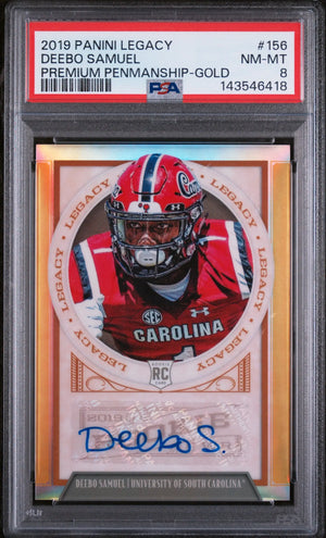2019 Panini Legacy Rookie Autograph Deebo Samuel  Auto Gold /50 PSA 8 